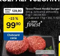 Tesco Tesco Finest Hovězí burger nabídka