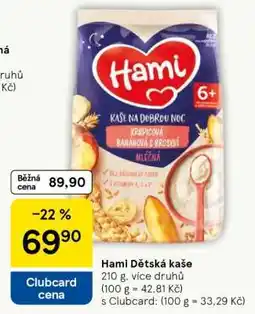 Tesco Hami Dětská kaše nabídka