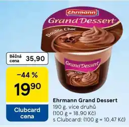 Tesco Ehrmann Grand Dessert nabídka