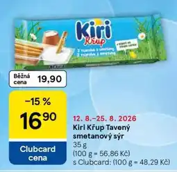 Tesco Kiri Křup Tavený smetanový sýr nabídka