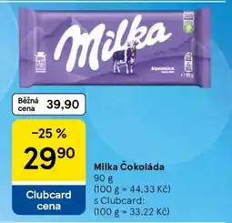 Tesco Milka Čokoláda nabídka