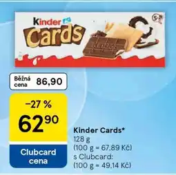 Tesco KINDER CARDS nabídka