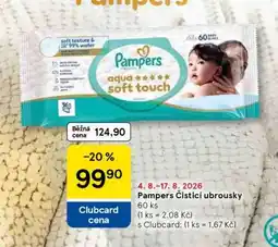 Tesco Pampers Čisticí ubrousky nabídka
