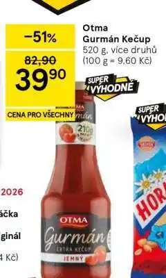 Tesco Otma Gurmán Kečup nabídka