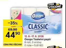 Tesco Ooops Toaletní papír nabídka