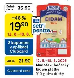 Tesco Madeta Jihočeský Eidam plátky nabídka
