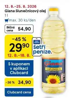 Tesco Giana Slunečnicový olej nabídka