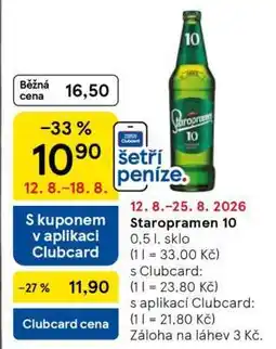 Tesco Staropramen 10 nabídka