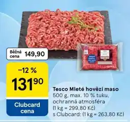 Tesco Tesco Mleté hovězí maso nabídka