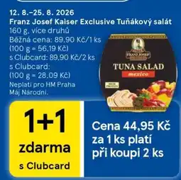 Tesco Franz Josef Kaiser Exclusive Tuňákový salát nabídka