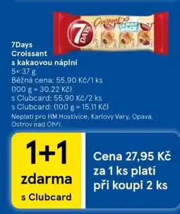 Tesco 7Days Croissant s kakaovou náplní nabídka