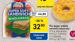 Tesco Ölz Super měkký sendvič celozrnný nabídka