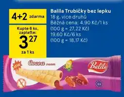 Tesco Balila Trubičky bez lepku nabídka