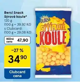 Tesco BERSI SNACK SÝROVÉ KOULE nabídka