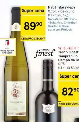 Tesco Habánské sklepy nabídka
