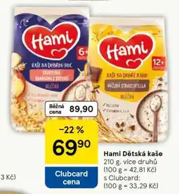 Tesco Hami Dětská kaše nabídka