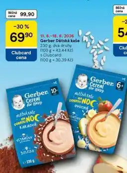 Tesco Gerber Dětská kaše nabídka