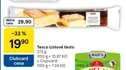 Tesco Tesco Listové těsto nabídka