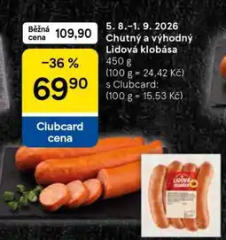 Tesco Chutný a výhodný Lidová klobása nabídka
