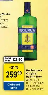 Tesco Becherovka Original bylinný likér nabídka