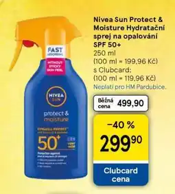 Tesco Nivea Sun protect & moisture Hydratační sprej na opalování SPF 50+ nabídka