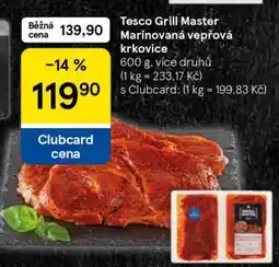 Tesco Tesco Grill Master Marinovaná vepřová krkovice nabídka