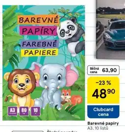Tesco Barevné papíry nabídka
