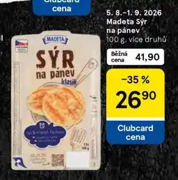 Tesco Madeta Sýr na pánev nabídka