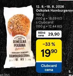 Tesco Odkolek Hamburgerová bulka nabídka