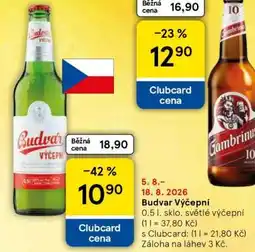 Tesco Budvar výčepní nabídka