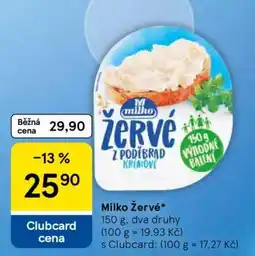 Tesco Milko žervé nabídka
