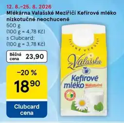 Tesco Mlékárna Valašské Meziříčí Kefírové mléko nízkotučné neochucené nabídka