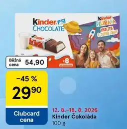 Tesco Kinder čokoláda nabídka