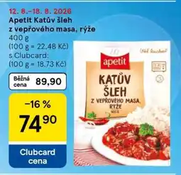 Tesco Apetit Katův šleh z vepřového masa, rýže nabídka