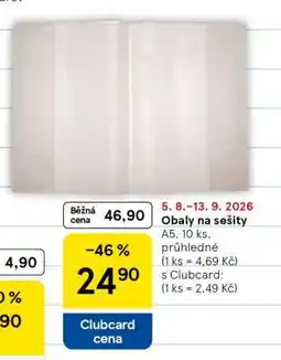 Tesco OBALY NA SEŠITY nabídka