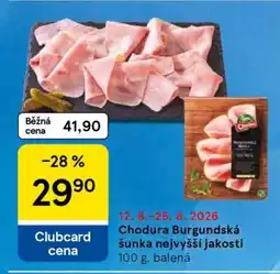 Tesco Chodura Burgundská šunka nejvyšší jakosti nabídka