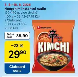 Tesco Nongshim instantní nudle nabídka