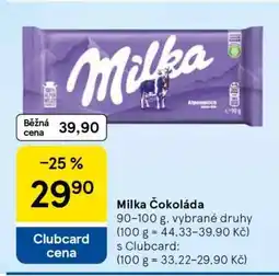 Tesco Milka Čokoláda nabídka