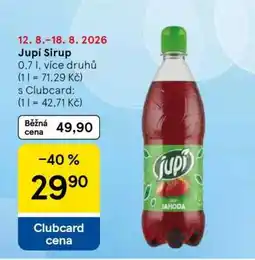 Tesco Jupí sirup nabídka