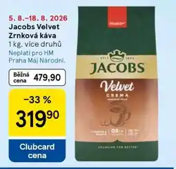 Tesco Jacobs Velvet Zrnková káva nabídka