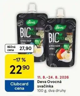 Tesco Deva Ovocná svačinka nabídka