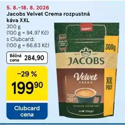 Tesco Jacobs Velvet Crema rozpustná káva XXL nabídka