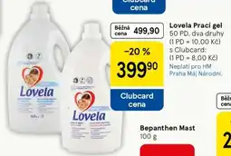Tesco Lovela prací gel nabídka