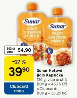 Tesco Sunar Hotové jídlo Kapsička nabídka