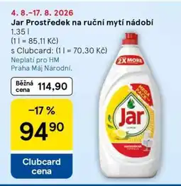 Tesco Jar Prostředek na ruční mytí nádobí nabídka