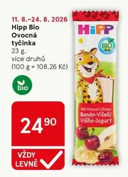 Tesco HiPP BIO, ovocná tyčinka nabídka