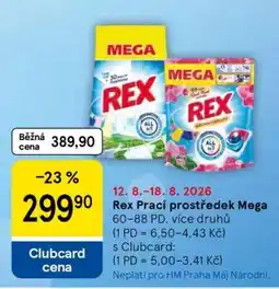 Tesco Rex Prací prostředek Mega nabídka