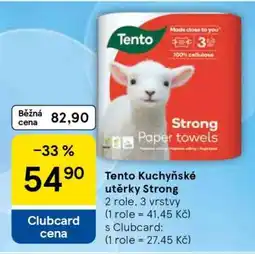 Tesco Tento Kuchyňské utěrky Strong nabídka