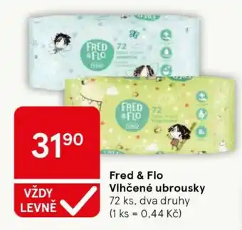Tesco Fred Flo Vlhčené ubrousky nabídka