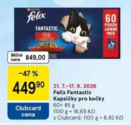 Tesco Felix Fantastic Kapsičky pro kočky nabídka